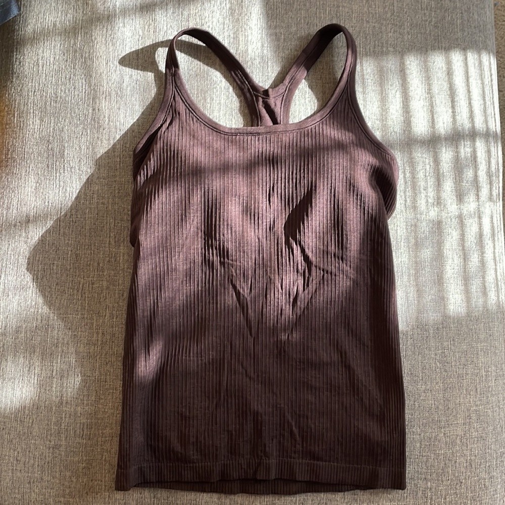 Lululemon ebb to street tank French press sz 8